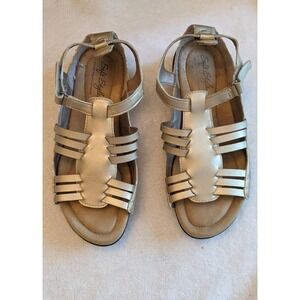 Soft Style by Hush Puppies Women's Metallic Gold Sandals Size 7